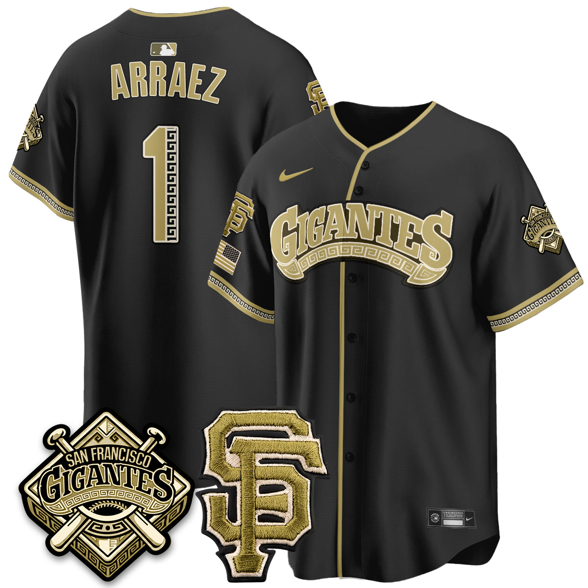 SF New Era Olive 2026 Armed Forces Day Jersey - All Stitched