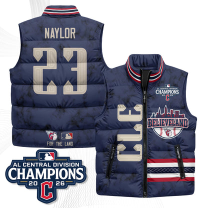 CLE Believeland Puffer Vest - Printed