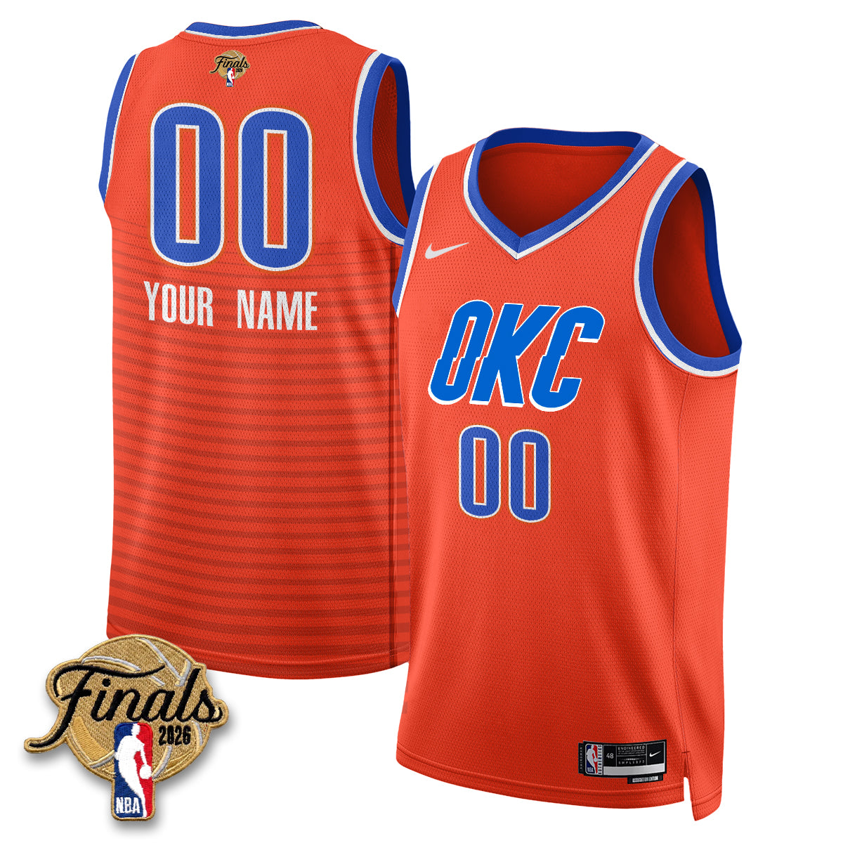 OKC 2026 NBA Western Conference Champions Vapor Custom Jersey V2- Stitched