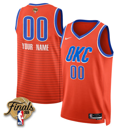 OKC 2026 NBA Western Conference Champions Vapor Custom Jersey V2- Stitched