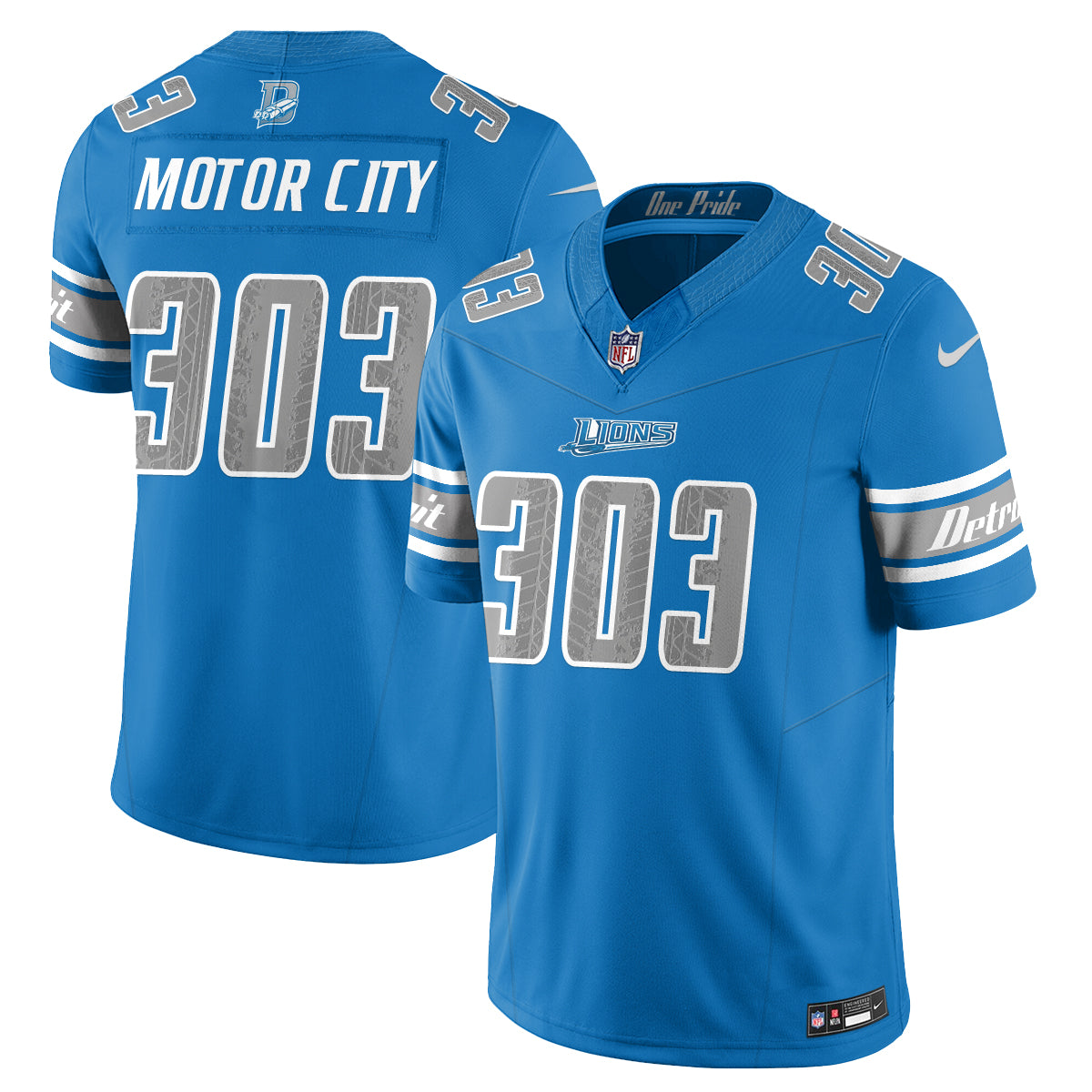 Detroit Lions Fangear Edition Vapor Jersey - Stitched