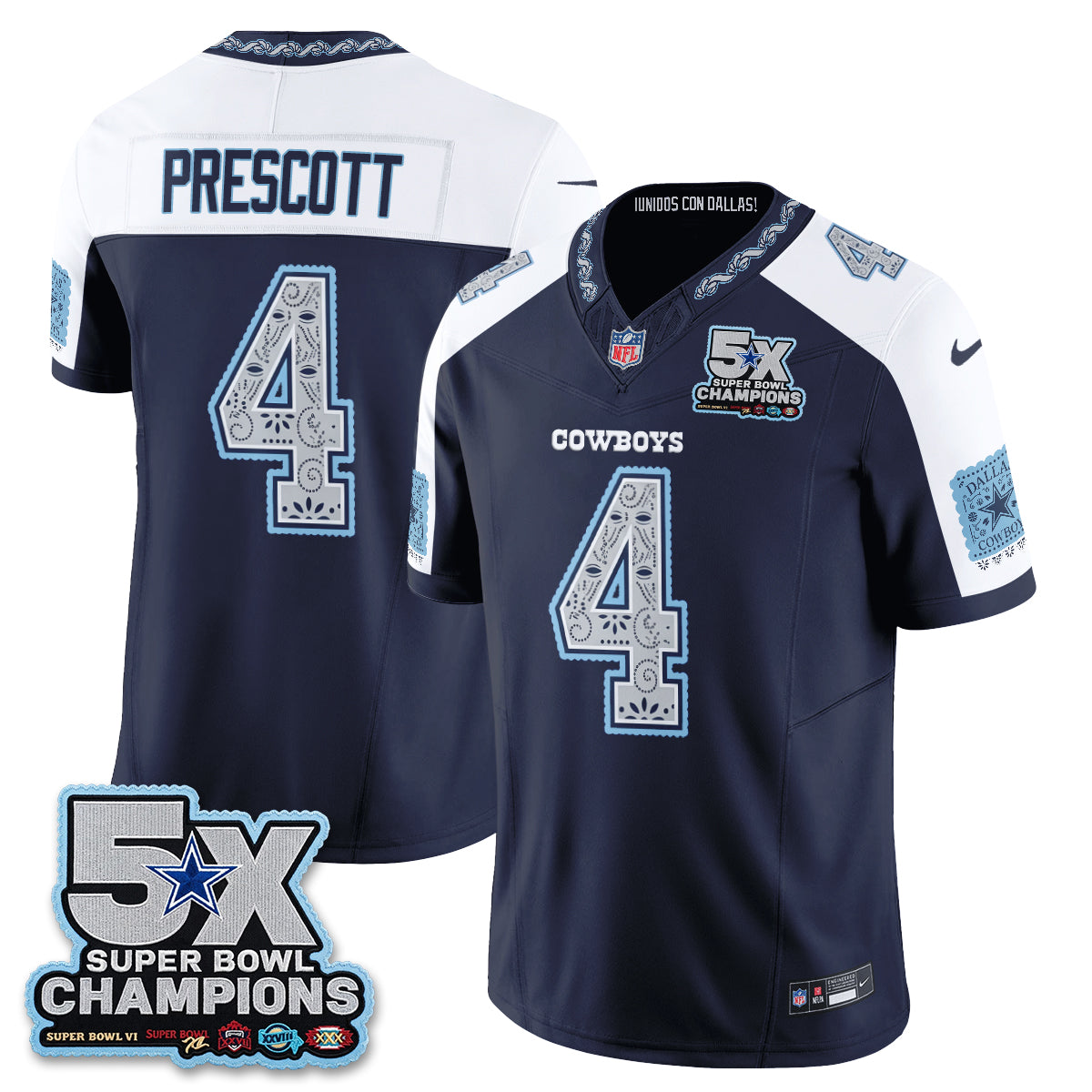Dallas Cowboys 2026 Hispanic Month Edition Vapor Jersey - Stitched