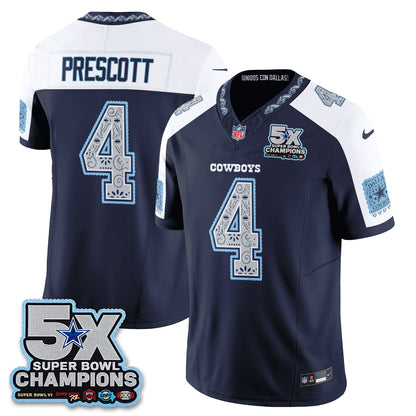 Dallas Cowboys 2026 Hispanic Month Edition Vapor Jersey - Stitched
