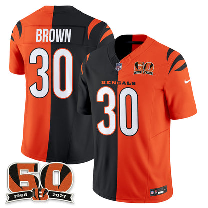 Cincinnati Bengals Split Edition Vapor Jersey - Stitched