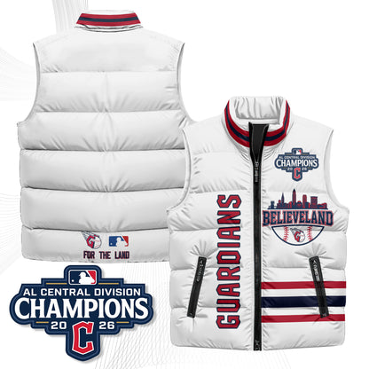 CLE Believeland Puffer Vest - Printed