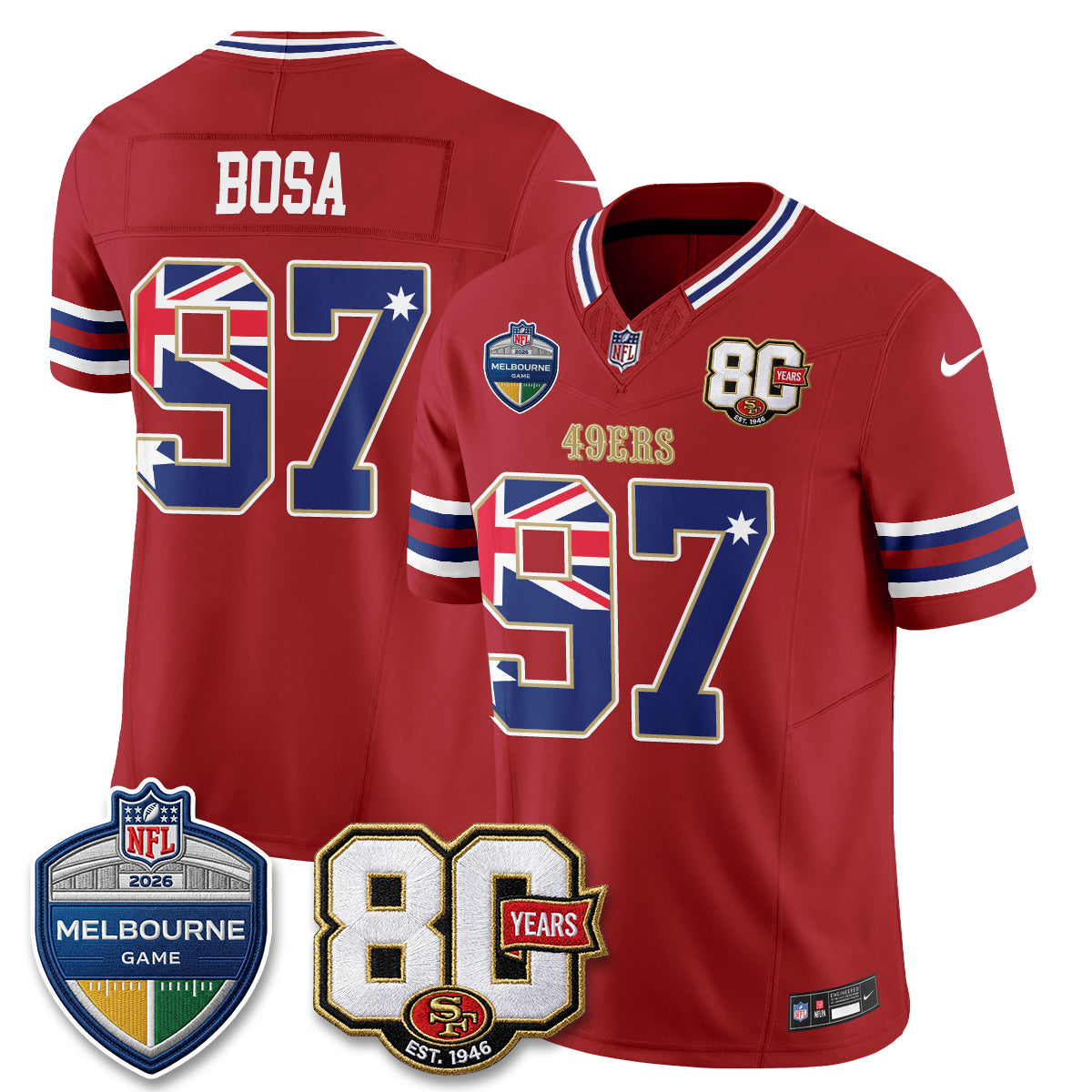 SF Melbourne Game 2026 Vapor Jersey - Stitched