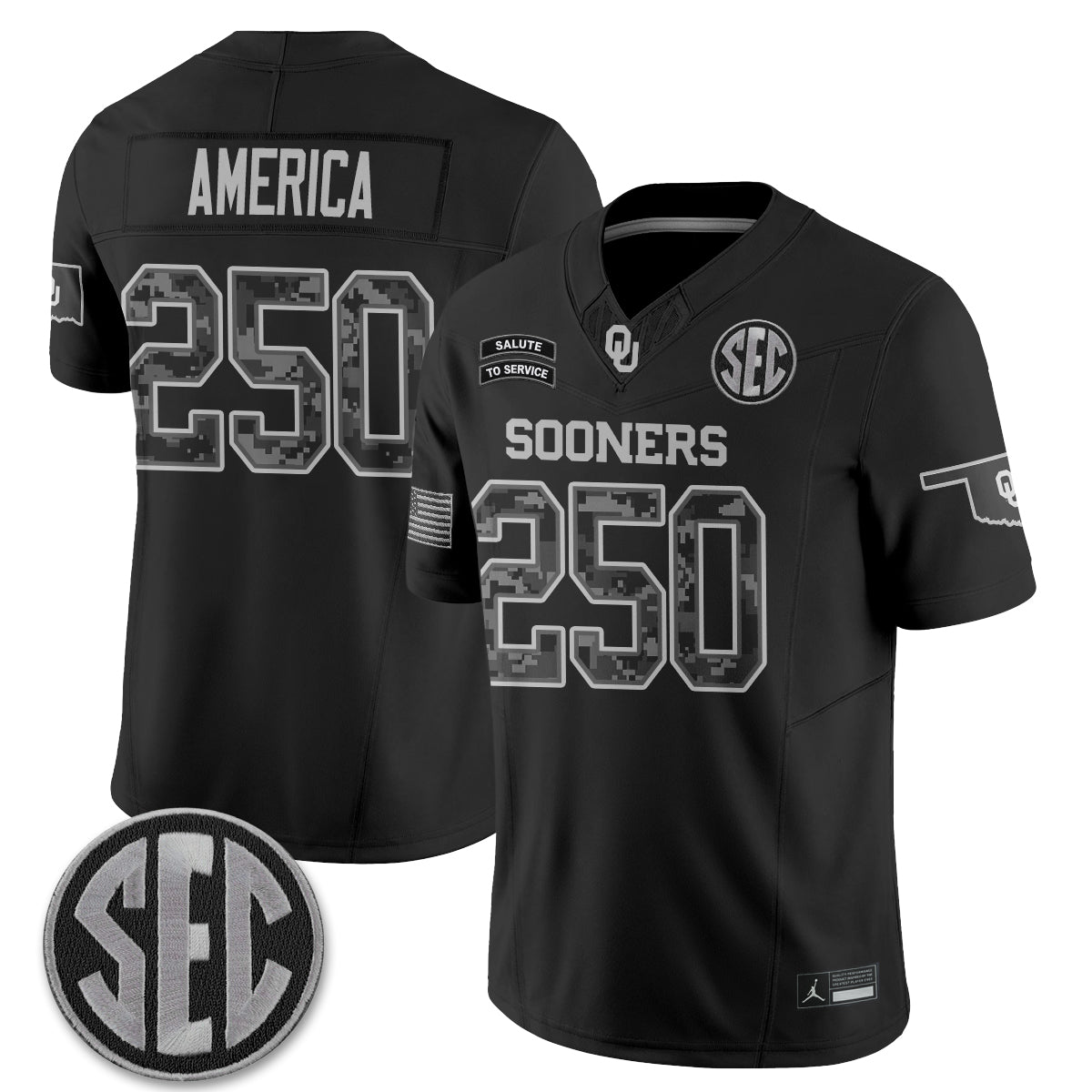 OU 2026 Salute to Service Vapor Jersey - Stitched