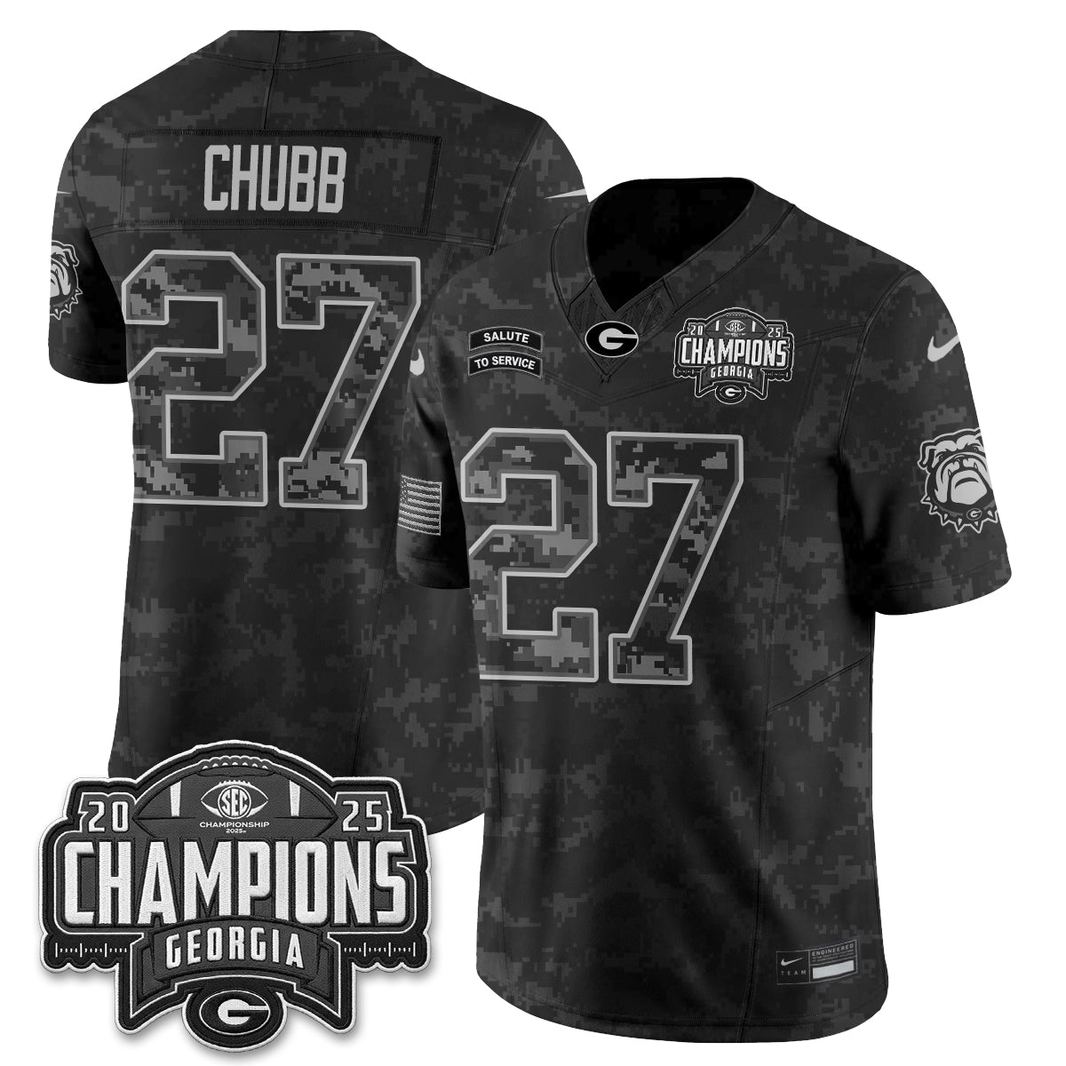 UGA 2026 Salute to Service Vapor Jersey - Stitched