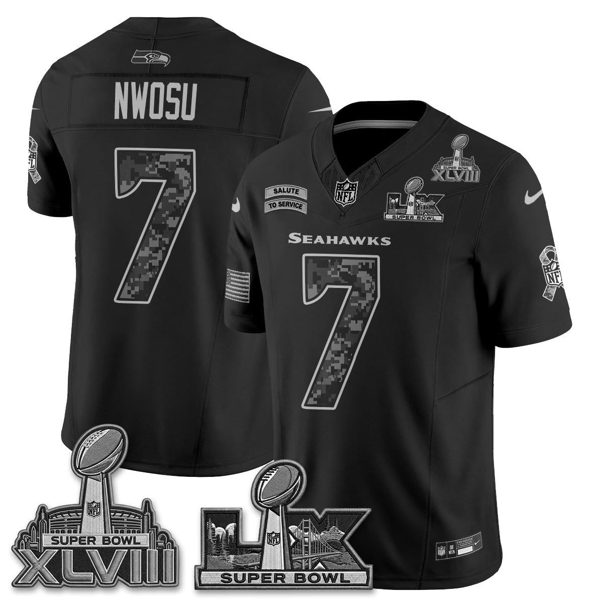 Seattle Seahawks 2026 Salute to Service V2 Vapor Jersey - Stitched