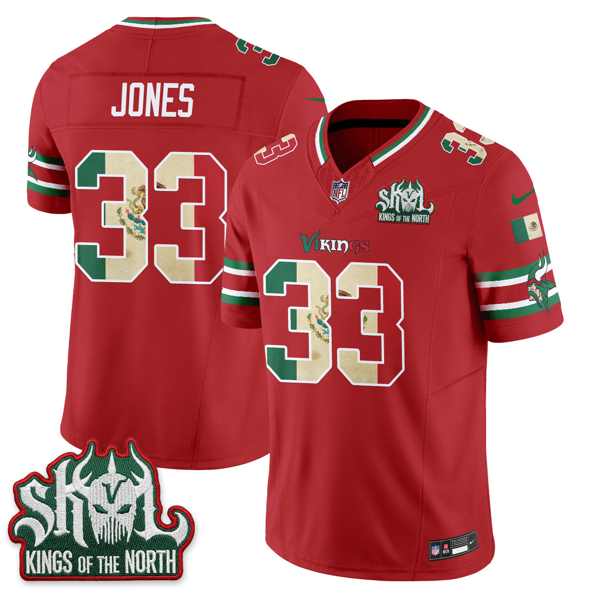 Minnesota Vikings Mexico Edition Vapor Jersey - Stitched