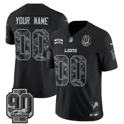 Detroit Lions 2026 Salute to Service Vapor Custom Jersey V2- Stitched