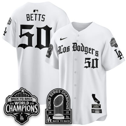 LAD World Series Champions Vapor Premier Limited Gothic Edition Jersey - Stitched