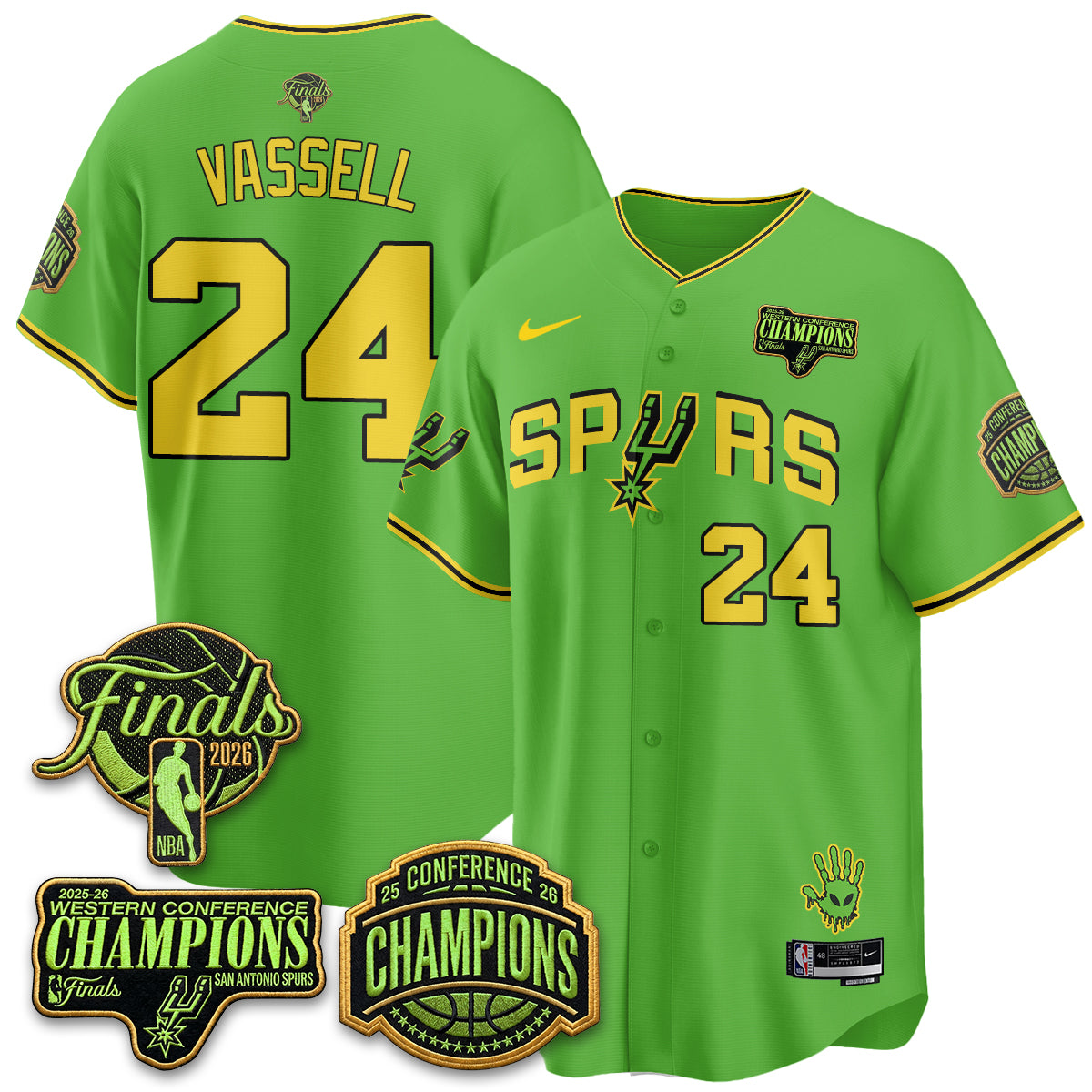San Antonio Spurs 2026 Basketball Alien Style Vapor Jersey - Stitched