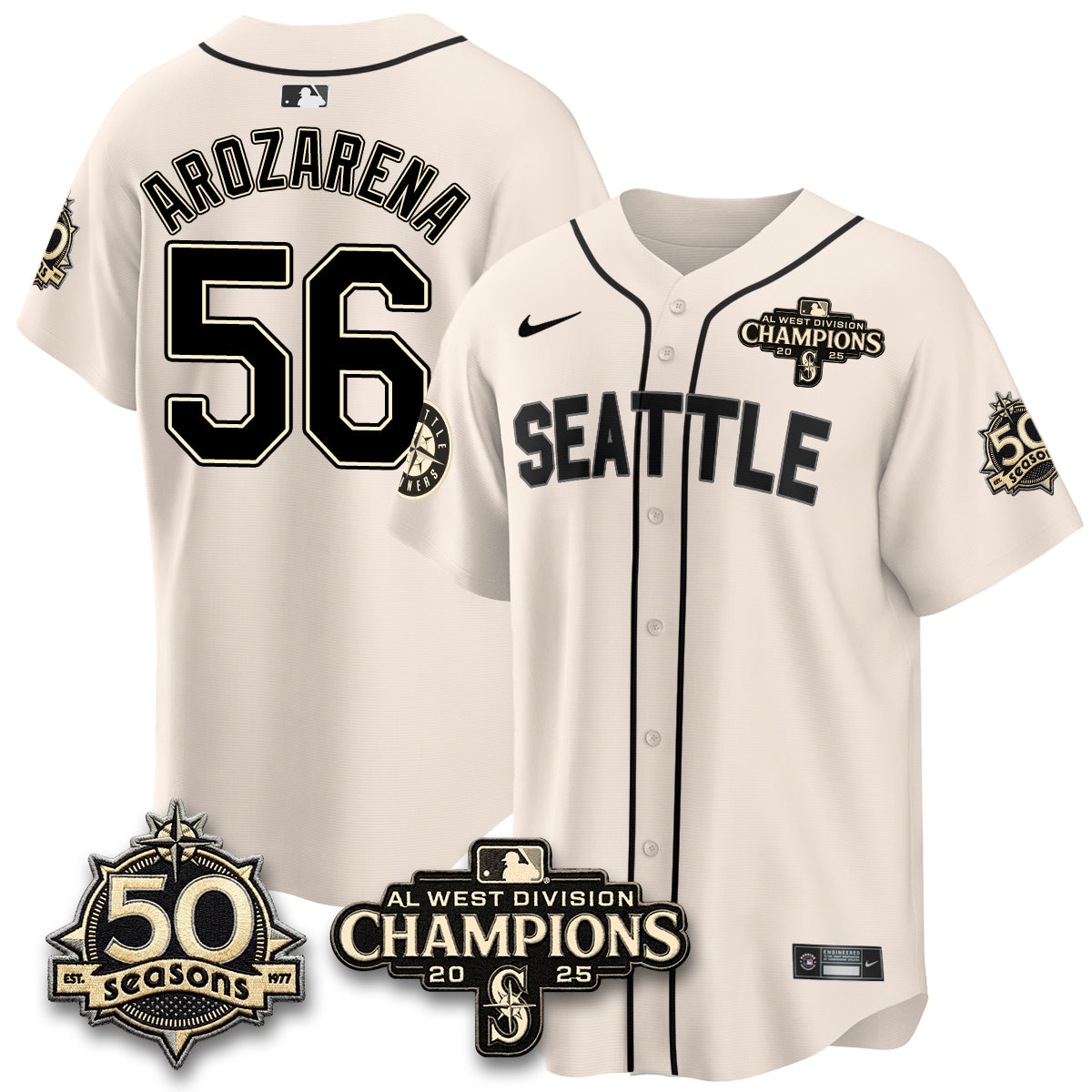 SEA Vapor Premier Limited Jersey - 50th Anniversary & AL West Division Champions - Steelheads Community Funds - All Stitched