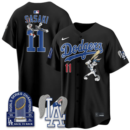 Los Angeles Dodgers Bunny Edition Vapor Jersey - Stitched
