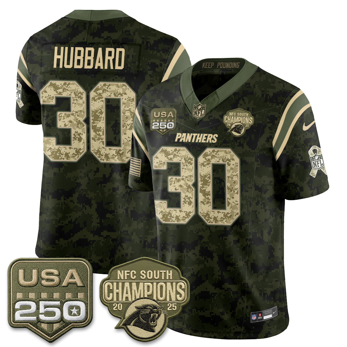 Carolina Panthers 2026 Salute To Service Edition Vapor Jersey - Stitched
