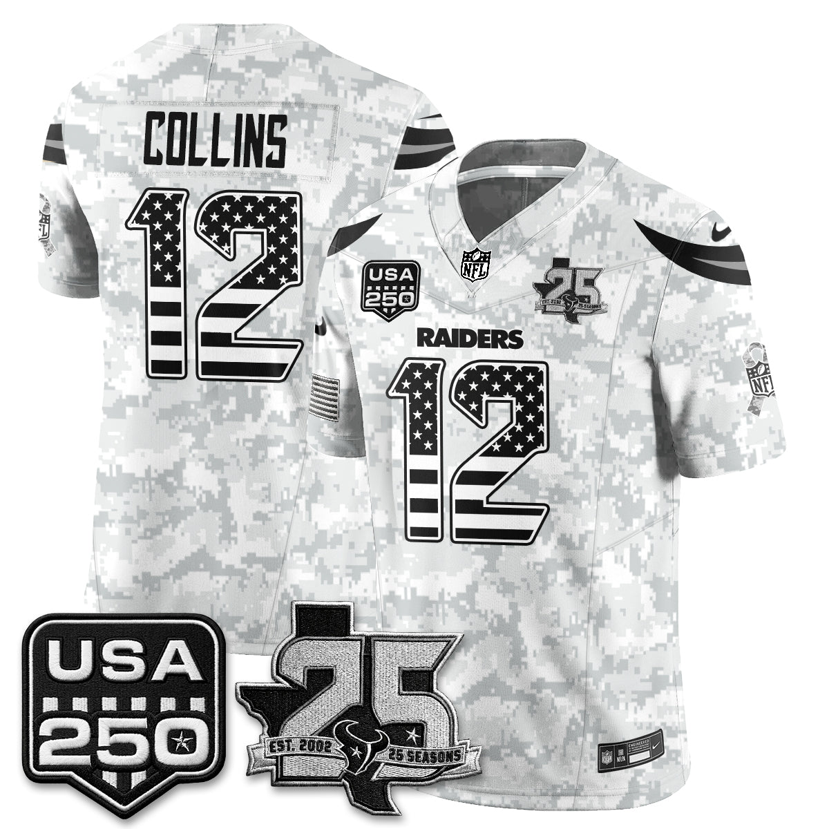 Houston Texans 2026 Salute to Service Edition Vapor Jersey - Stitched