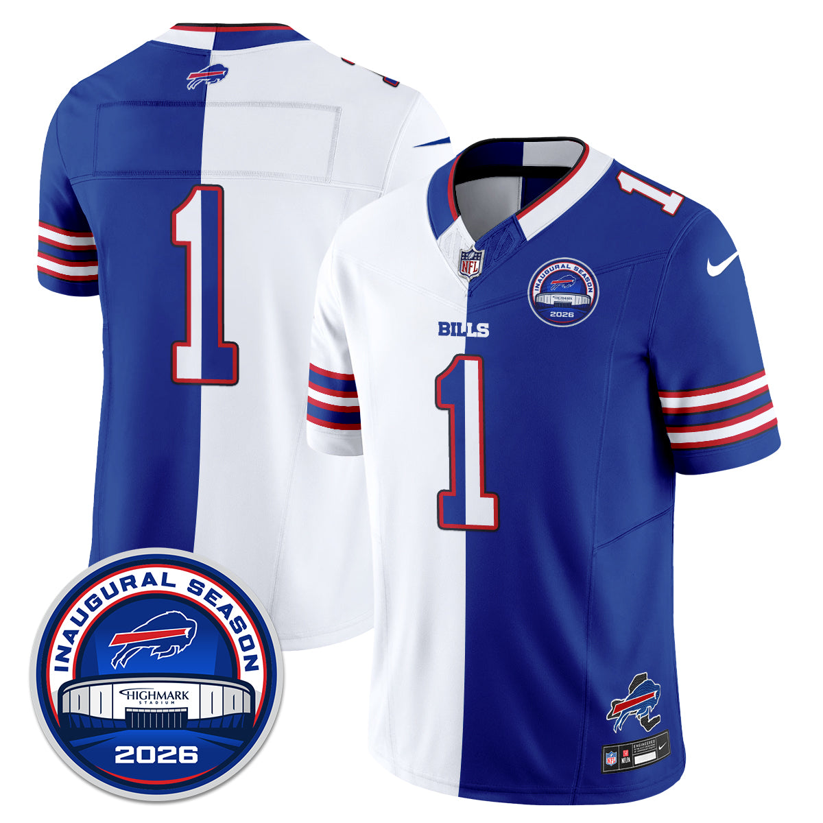 Buffalo Bills 2026 Split Edition Vapor Jersey - Stitched