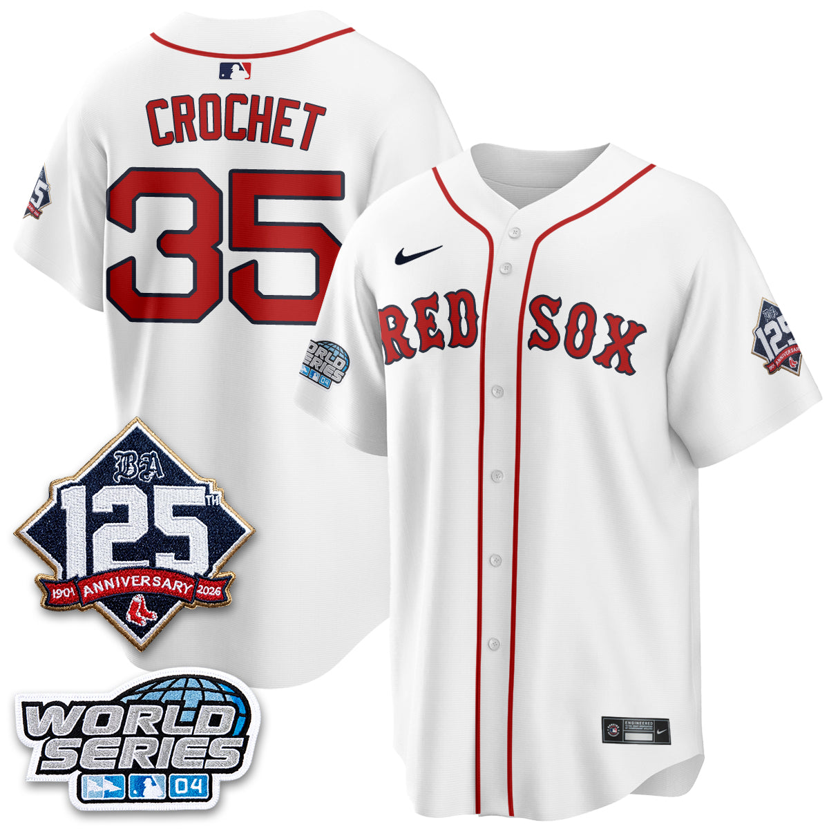 Boston Red Sox Throwback 2004 Vapor Jersey - Stitched