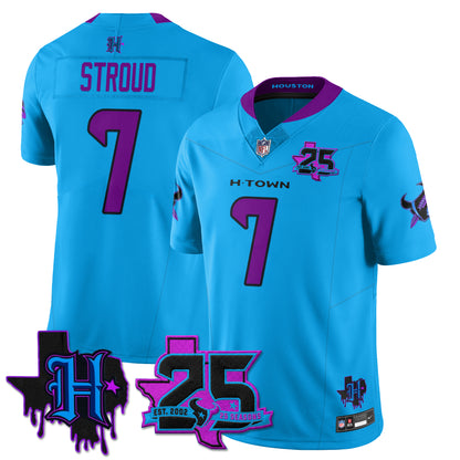HOU 25th Seasons in 2026 DJ Screw Vapor Limited Jersey - All Stitched