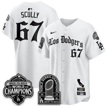 LAD World Series Champions Vapor Premier Limited Gothic Edition Jersey - Stitched