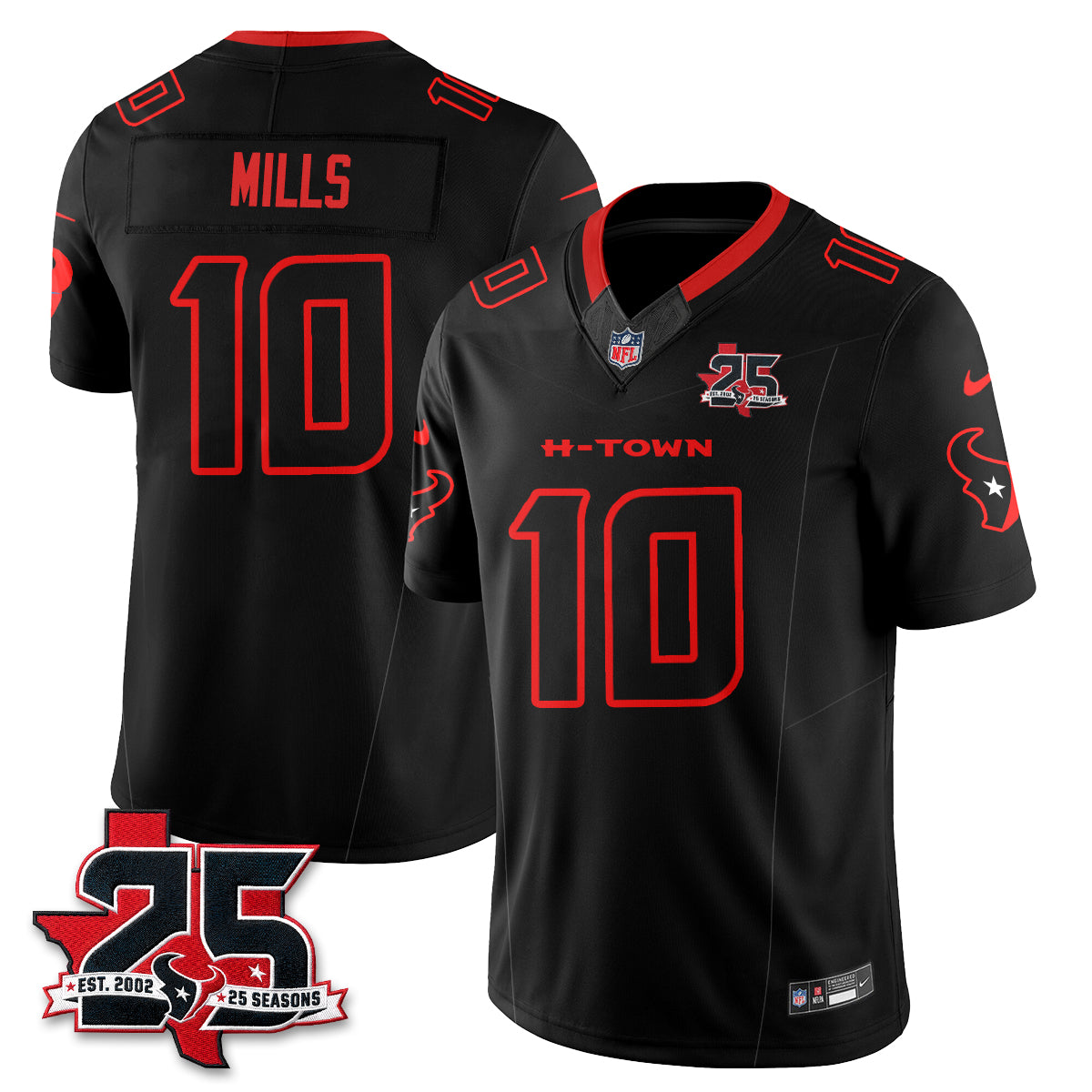 HOU Fan Gear Edition Vapor Jersey (2) - Stitched