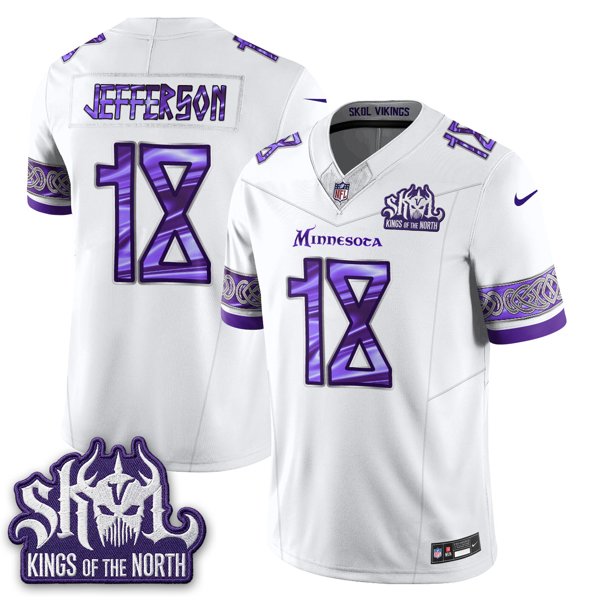 MIN  Warrior Skol Patch Vikings Font Edition  - Stitched (2)