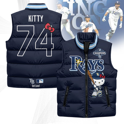 TB x Meow KT 2026 AL East Champs Puffer Vest - Printed