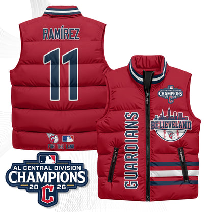 CLE Believeland Puffer Vest - Printed