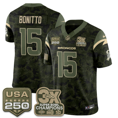 Denver Broncos 2026 Salute to Service Edition Vapor Jersey - Stitched