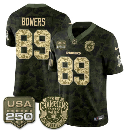 Las Vegas Raiders 2026 Salute to Service Edition Vapor Jersey - Stitched