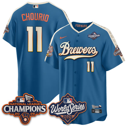 Milwaukee Brewers 2026 NL Champions City Connect Vapor Jersey - Stitched