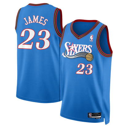 Philadelphia 76ers LeBron James #23 Throwback Vapor Jersey - All Stitched