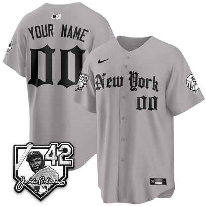 NYY 2026 Jackie Robinson Day Gothic Vapor Custom Limited Jersey - All Stitched
