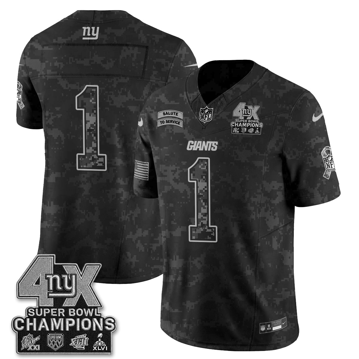 NYG 2026 Salute To Service V2 Vapor Jersey - Stitched (2)