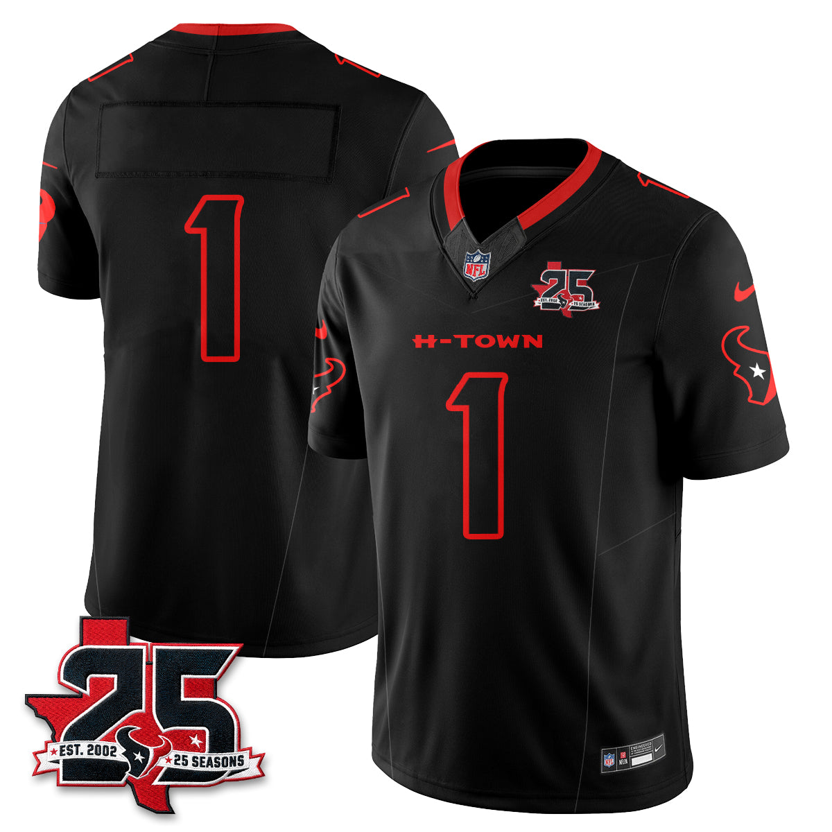 HOU Fan Gear Edition Vapor Jersey (2) - Stitched