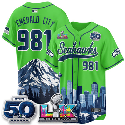 Seattle Seahawks City Edition Vapor Baseball Jersey - Stitch