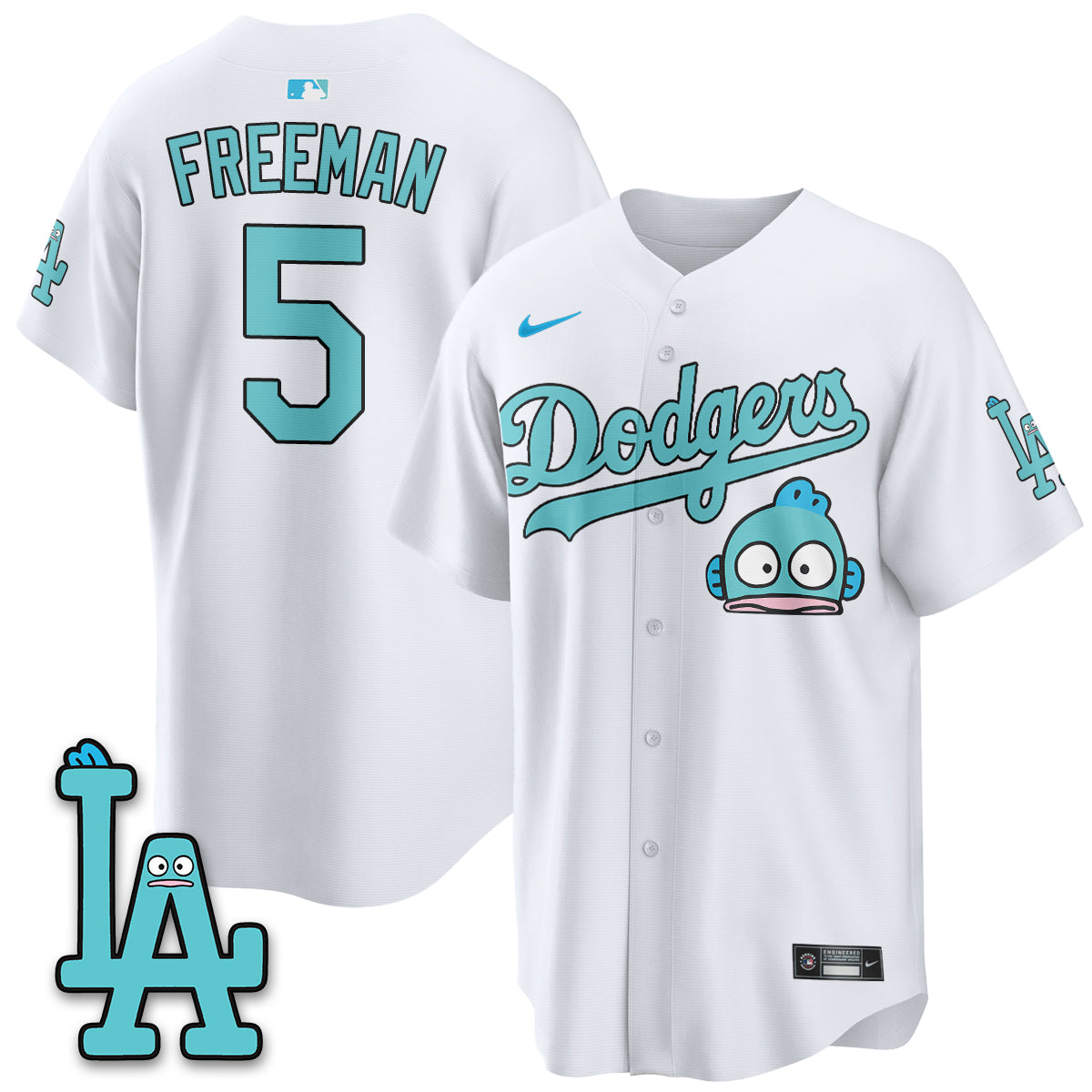 Los Angeles Dodgers x Hangyodon Edition Vapor Jersey- Stitched