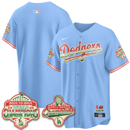 Los Angeles Dodgers National Watermelon Day Vapor Jersey - Stitched