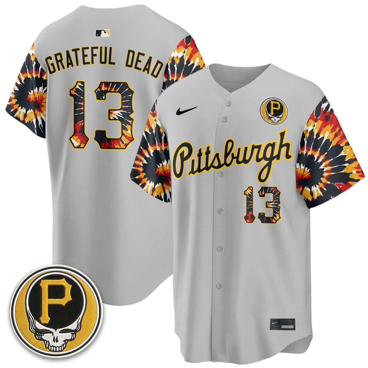 Pittsburgh Pirates x Grateful Dead Vapor Limited Jersey - Stitched