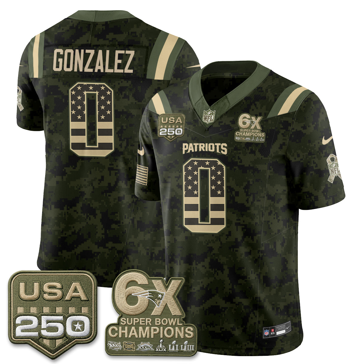 New England Patriots 2026 Salute to Service Edition Vapor Jersey - Stitched
