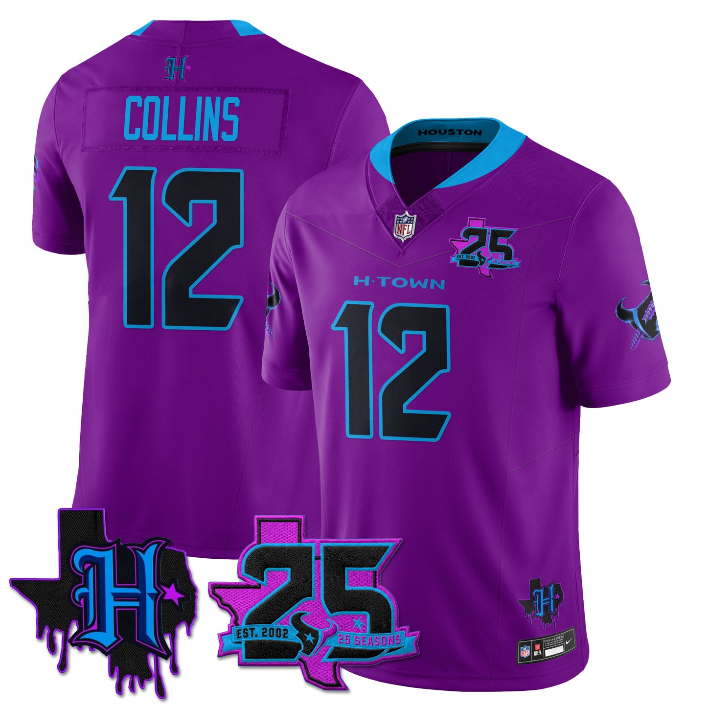 HOU 25th Seasons in 2026 DJ Screw Vapor Limited Jersey - All Stitched