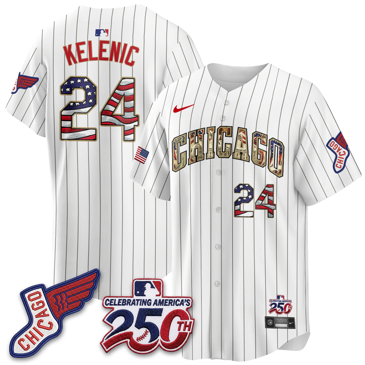 Chicago White Sox 2026 Independence Day USA Vapor Jersey - Stitched
