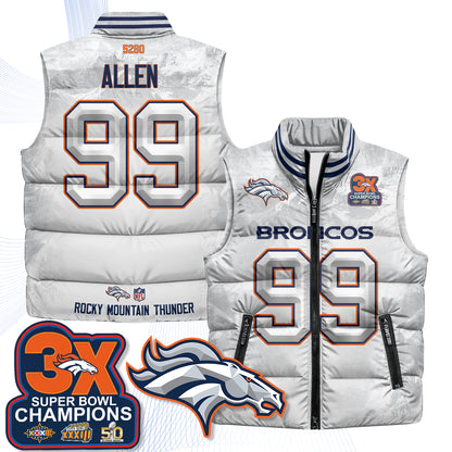 Denver Broncos Fan Gear Edition Unisex Puffer Vest - Printed
