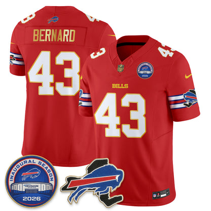 Buffalo Bills 2026 Gold Trim Edition Vapor Jersey - Stitched