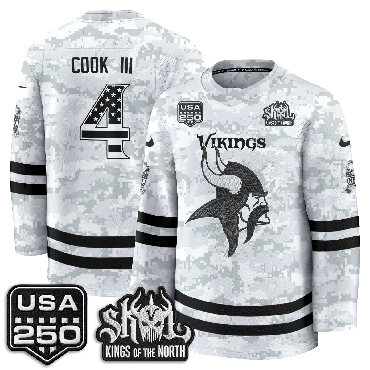 MIN 2026 Salute To Service Edition Hockey Jersey - Printed