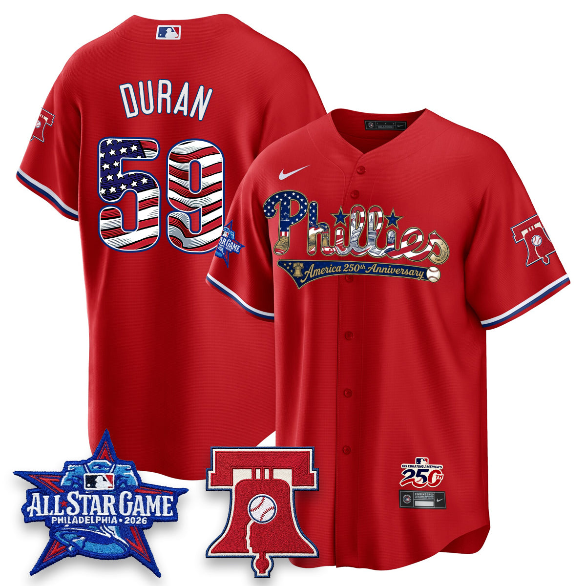 PHI 2026 Independence Day USA Vapor Limited Blue Jersey - Stitched