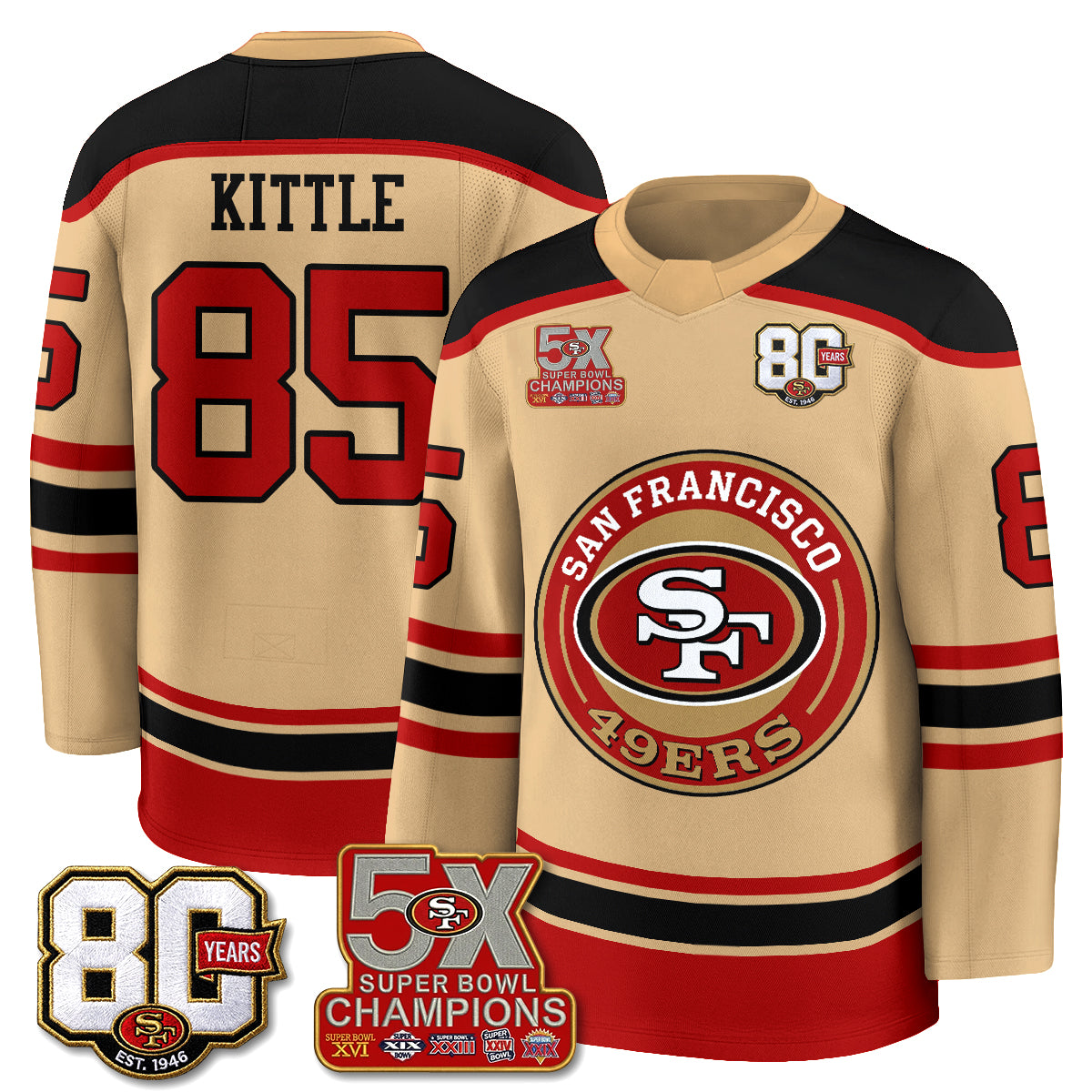 SF 4X Champs Hockey Jersey - Stitched
