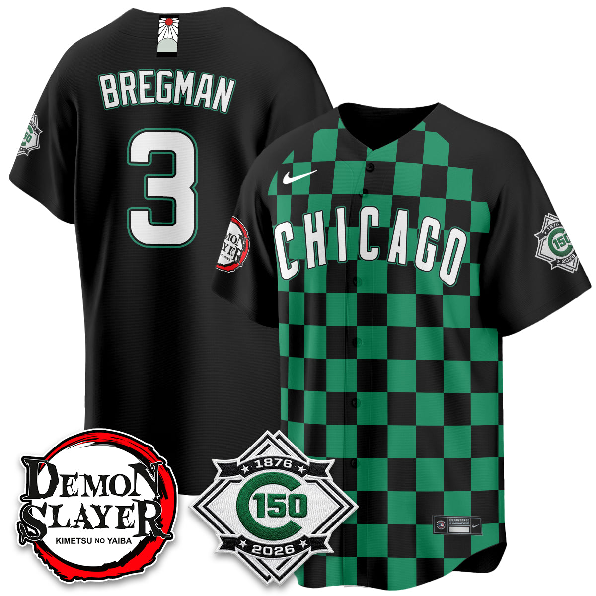 Chicago Cubs Demon Slayer Vapor Limited Jersey - Stitched