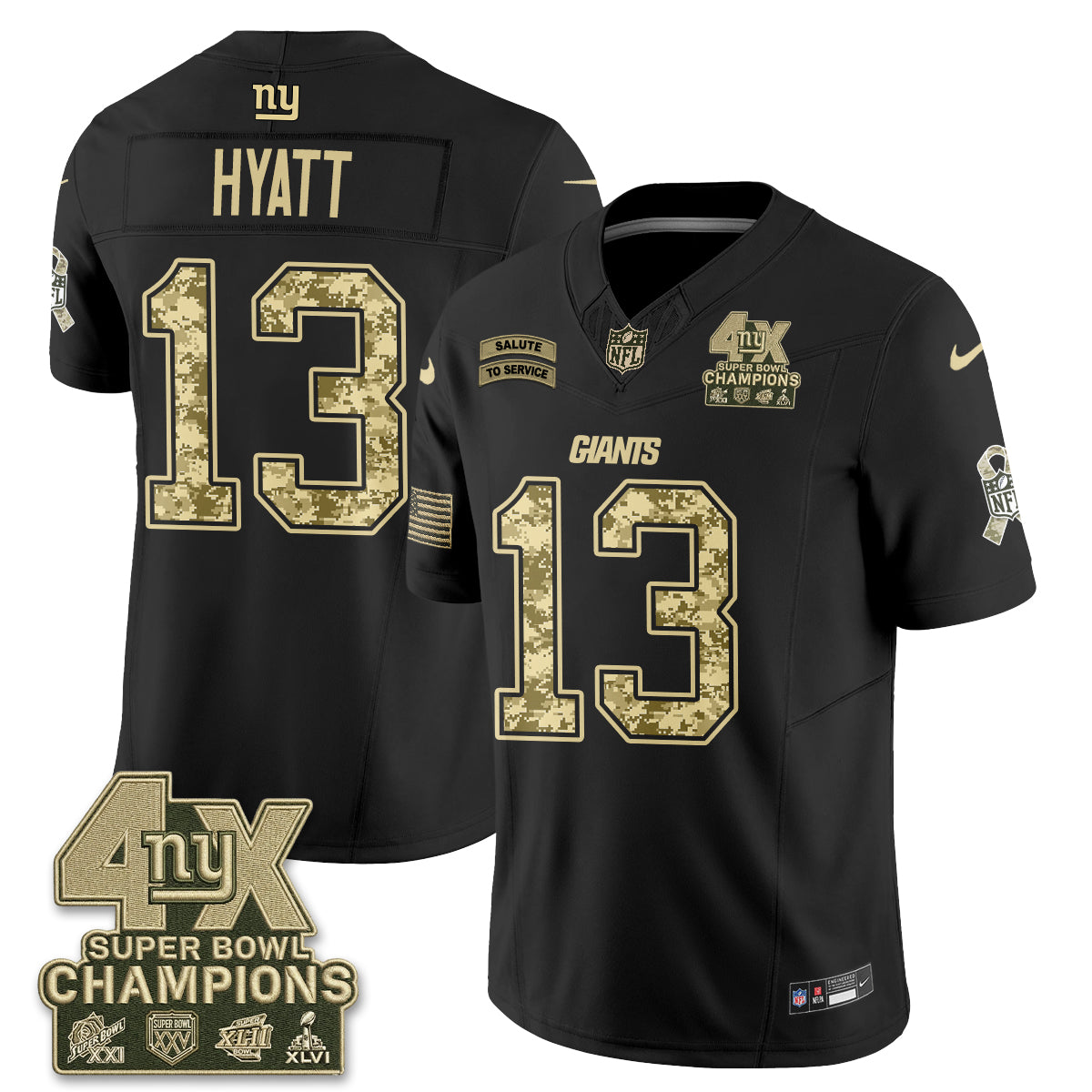 New York Giants 2026 Salute To Service V2 Vapor Jersey - Stitched